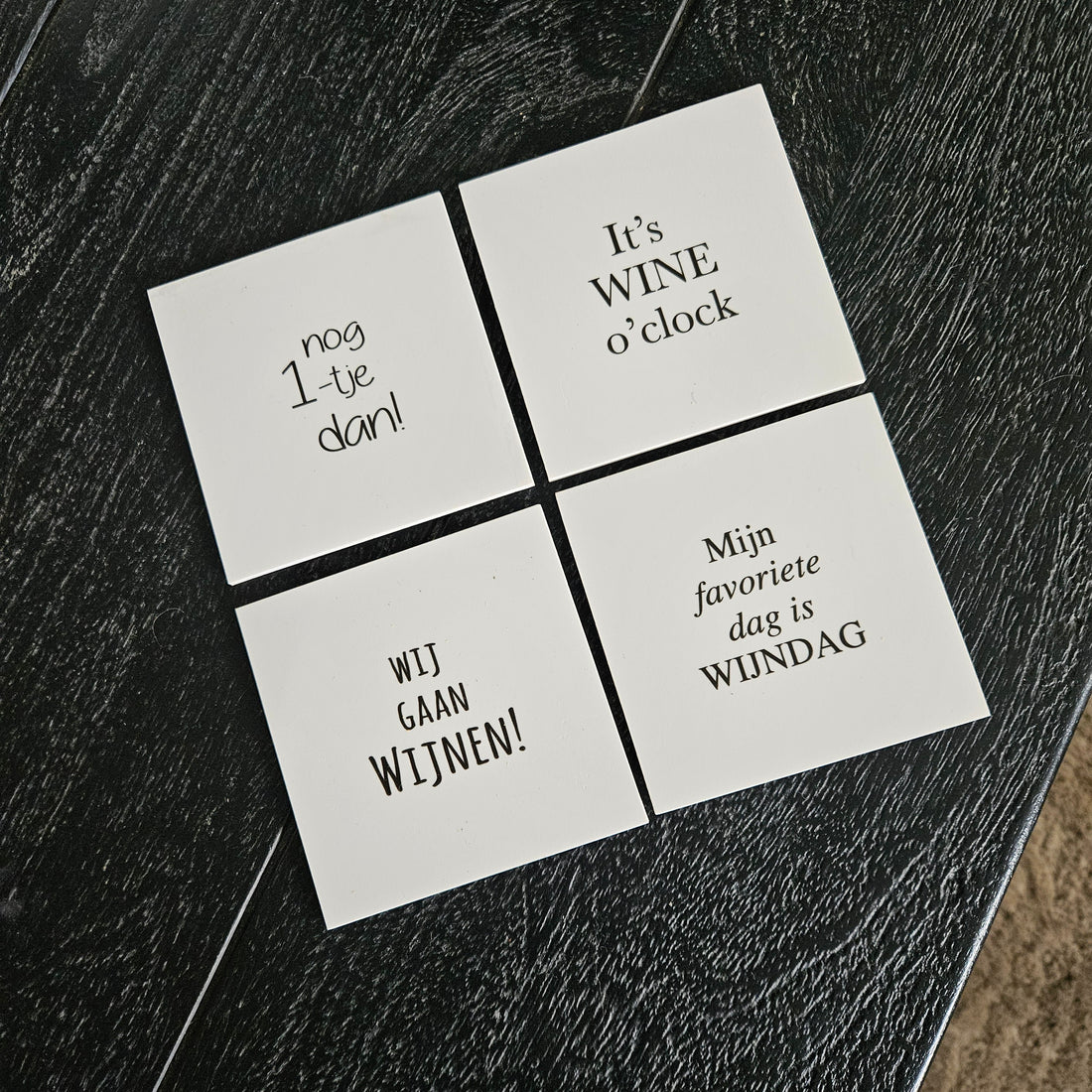 Onderzetters Vierkant Wijn Set van 4