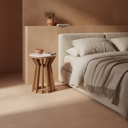 Sarawak Bijzettafel Marmer Wit Raw Materials