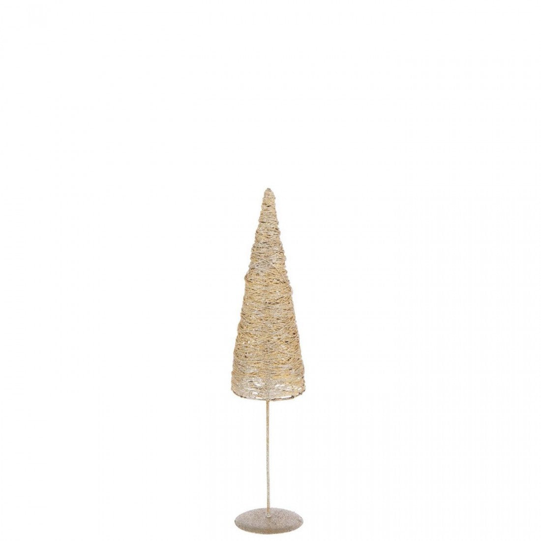Kerstboom Op Voet Metaal/Papier Goudkleurig Set van 2 J-Line