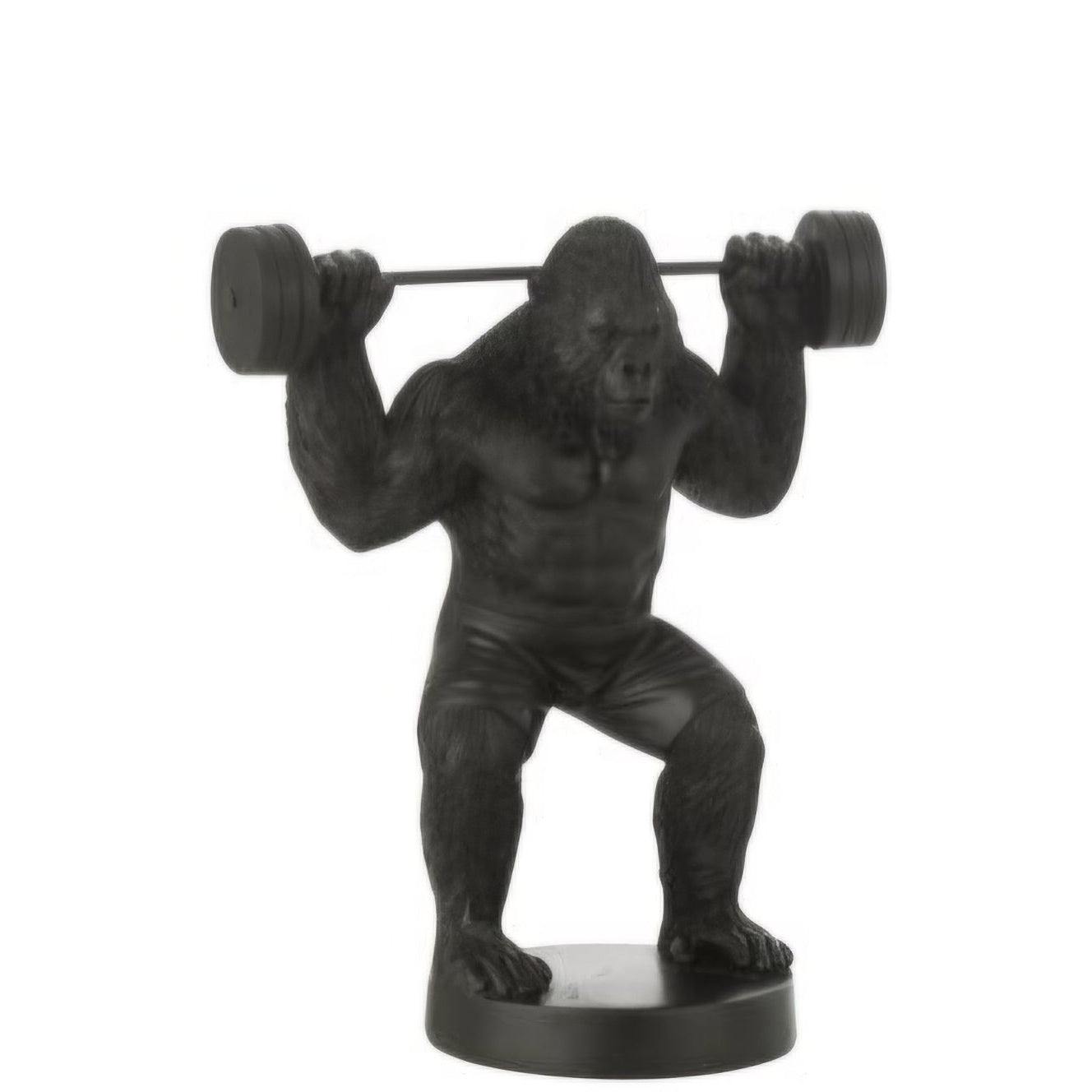 Gorilla Gewichtheffen Polyresin Zwart Large J-Line