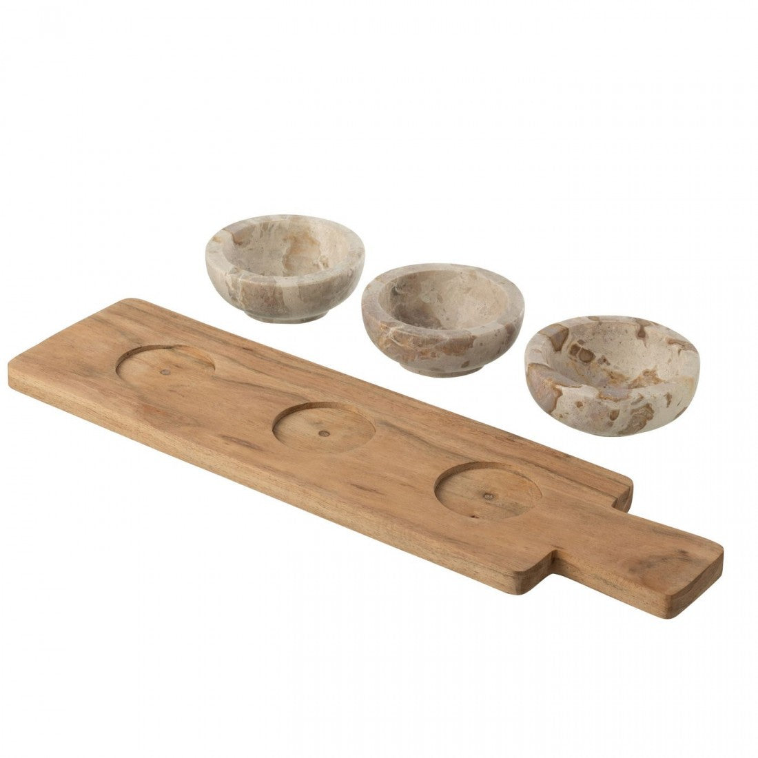 Kruiden Set Marmer Naturel/Beige J-Line