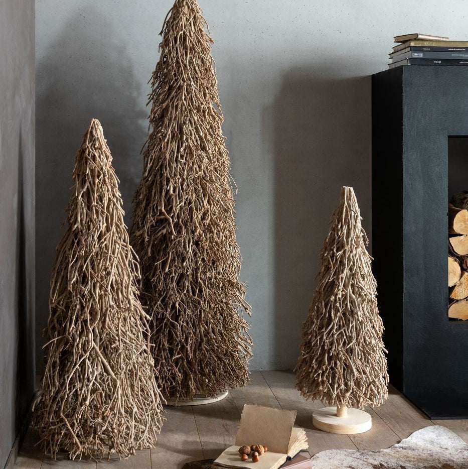 Kerstboom Theeboomhout Naturel Medium H120cm J-line