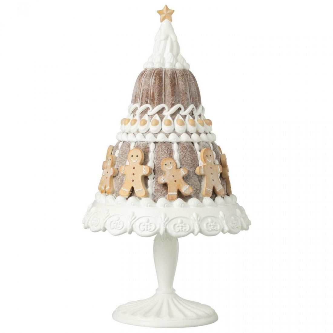 Peperkoek Cake Met Peperkoekenman Kalk Beige/Wit J-Line
