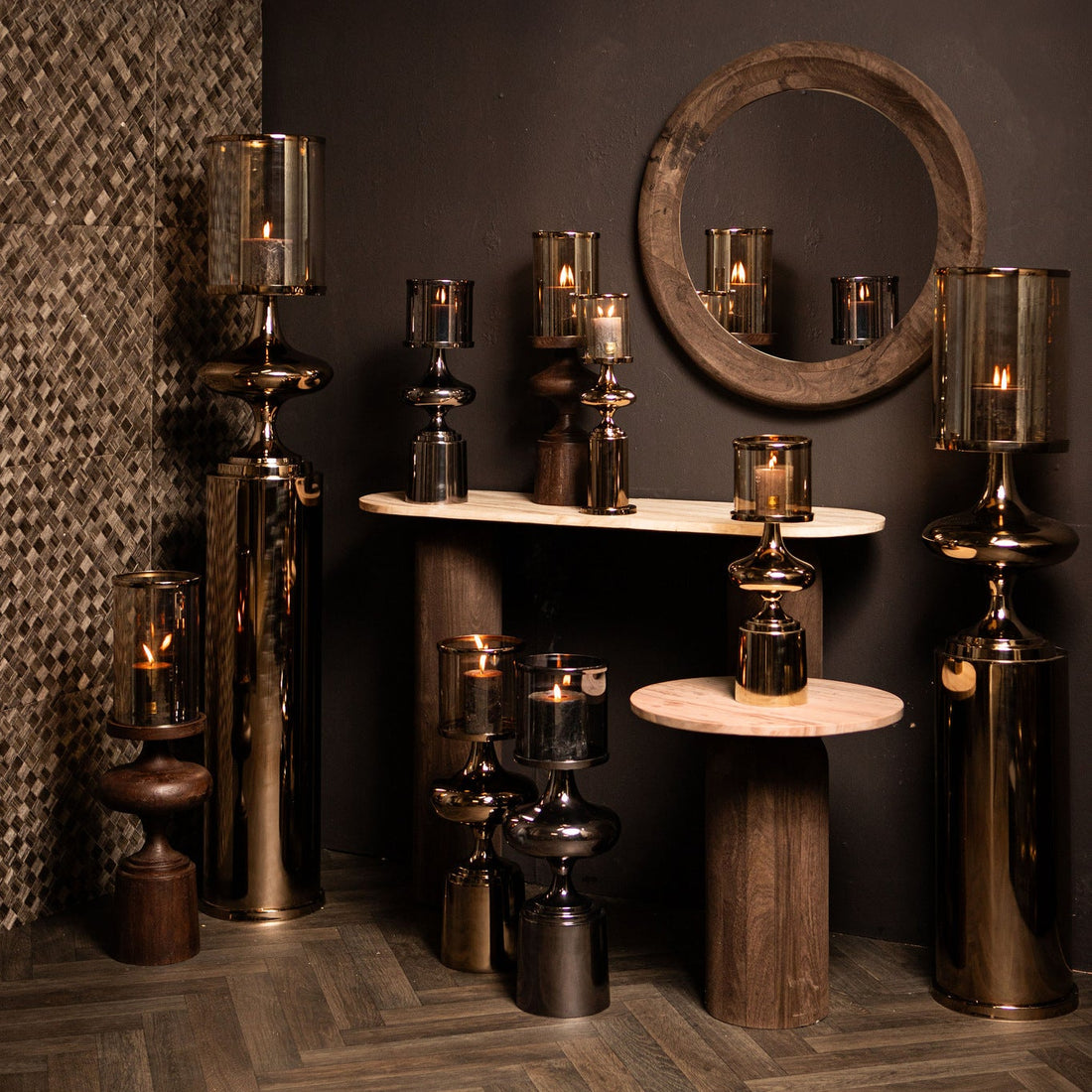 Rodire Bronze Vloer Windlicht Large PTMD