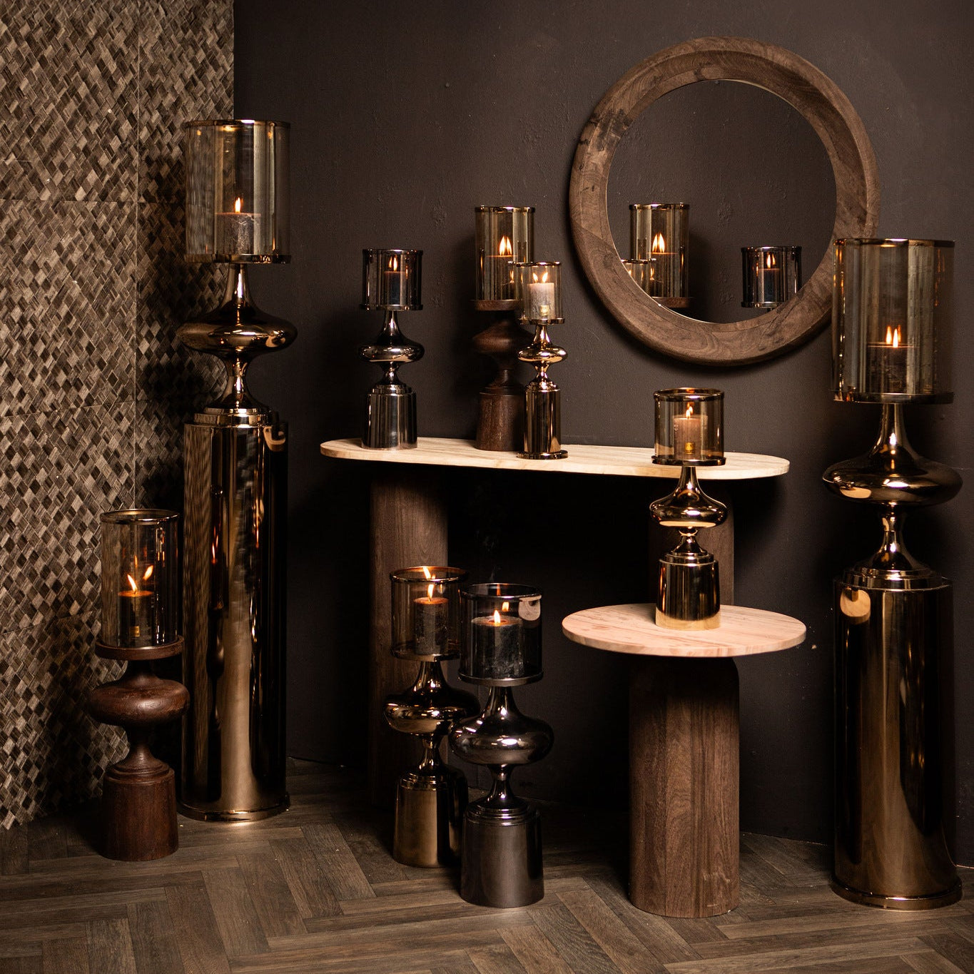 Rodire Bronze Vloer Windlicht Large PTMD