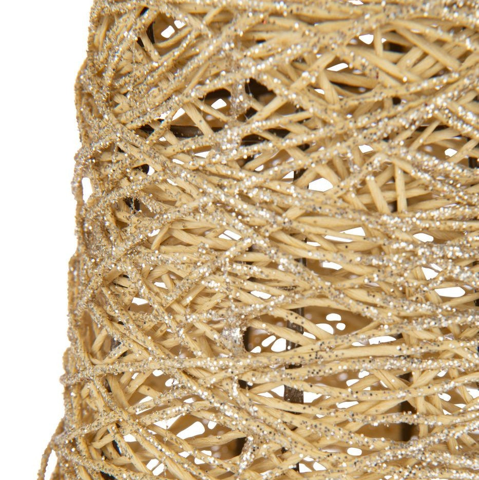 Kerstboom Op Voet Metaal/Papier Goudkleurig Set van 2 J-Line