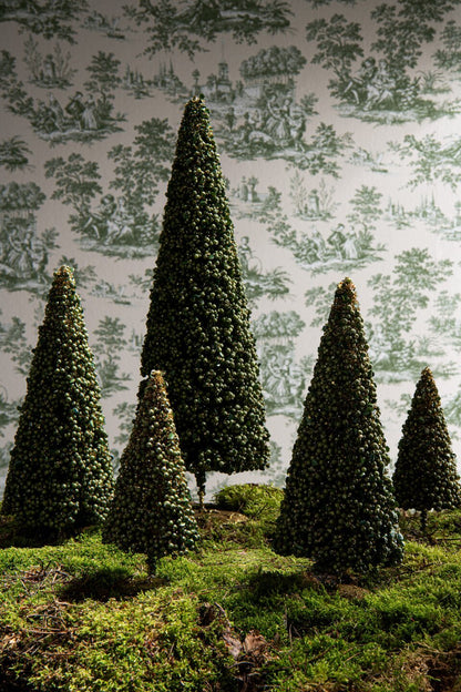 Set Van 3 Kerstbomen Bessen Kunststof Mosgroen J-Line