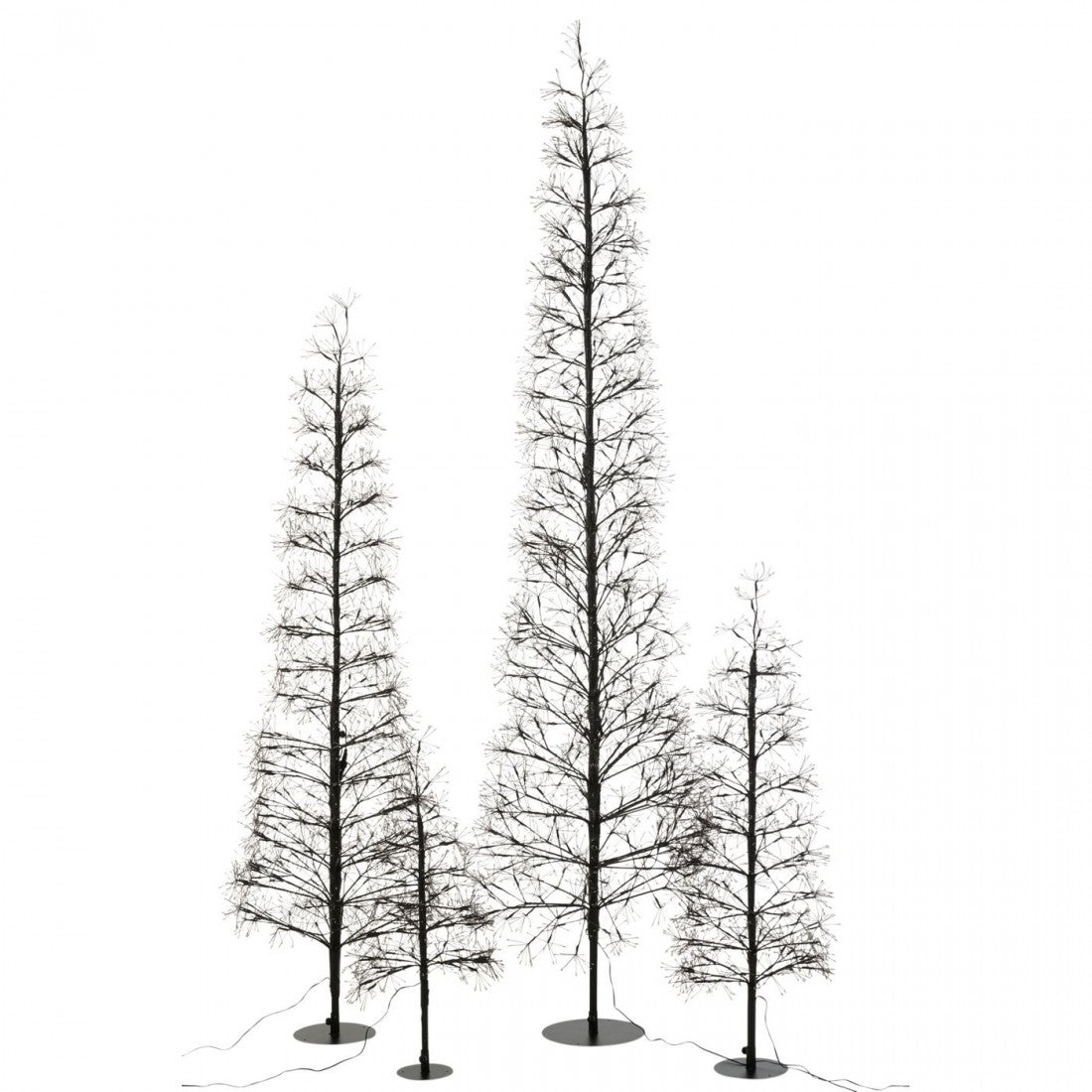 Boom Led Warm Witte Lichten Ijzer Zwart Extra Large H240cm j-Line