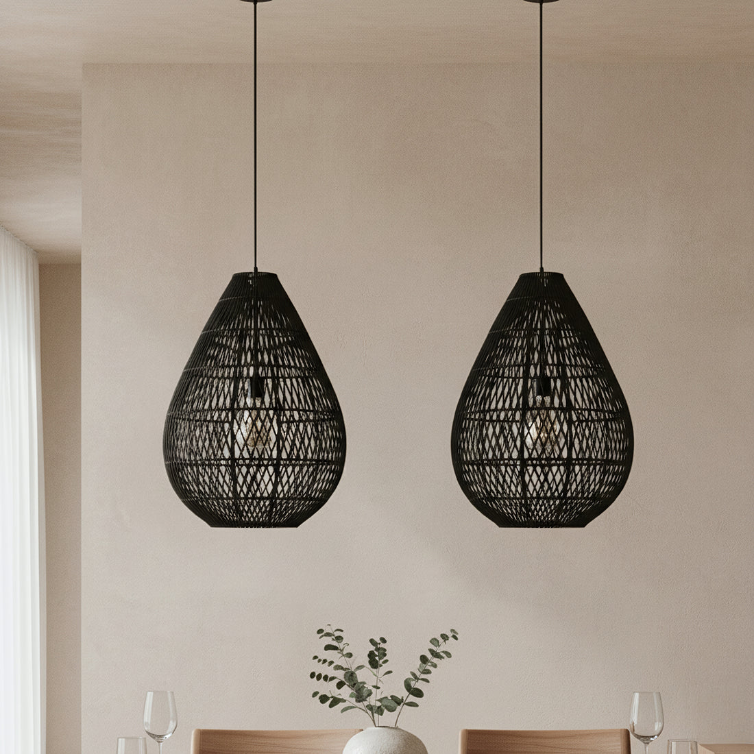 Maze Hanglamp Druppel Zwart Raw Materials