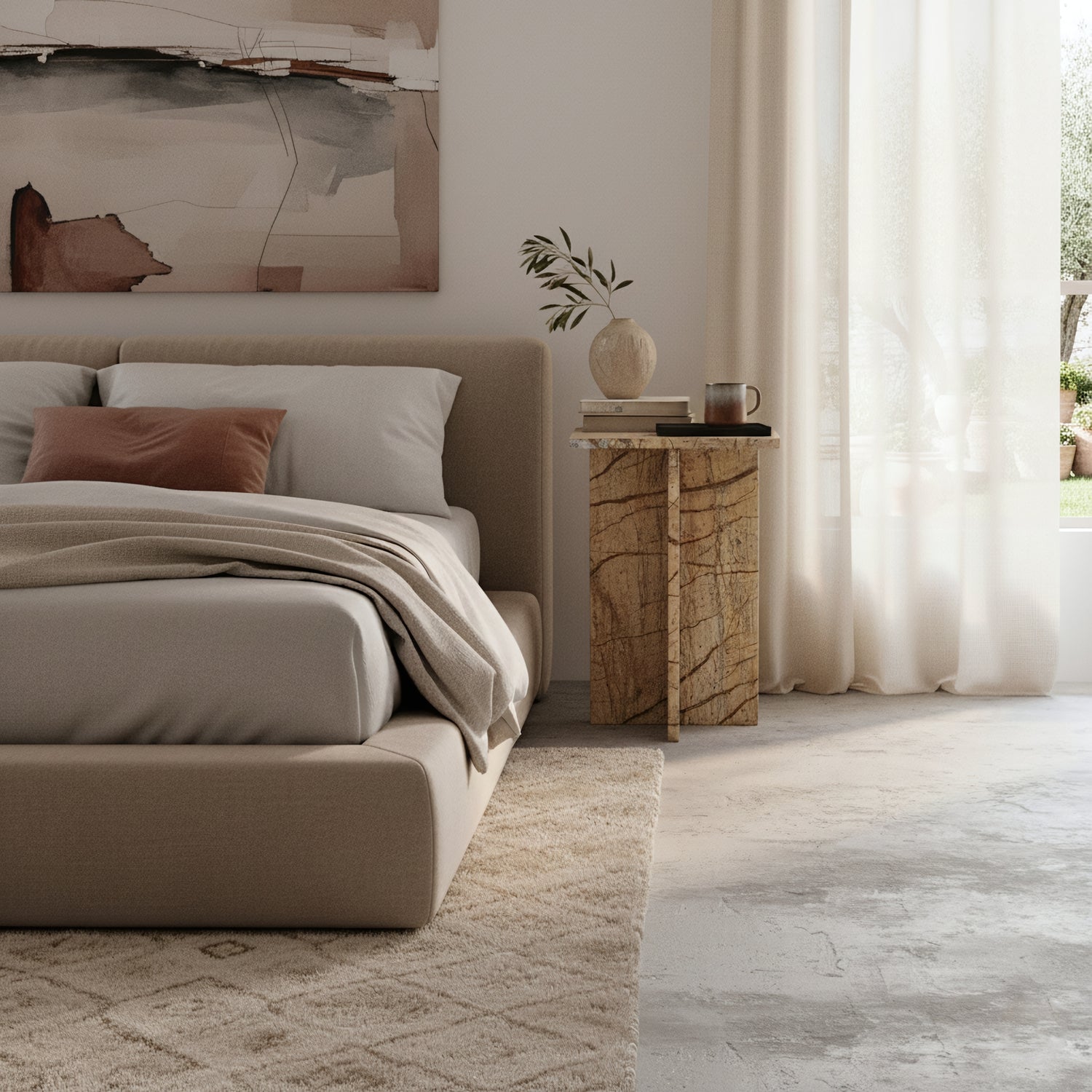 Bijzettafel Seoul Marmer Bizar Raw Materials