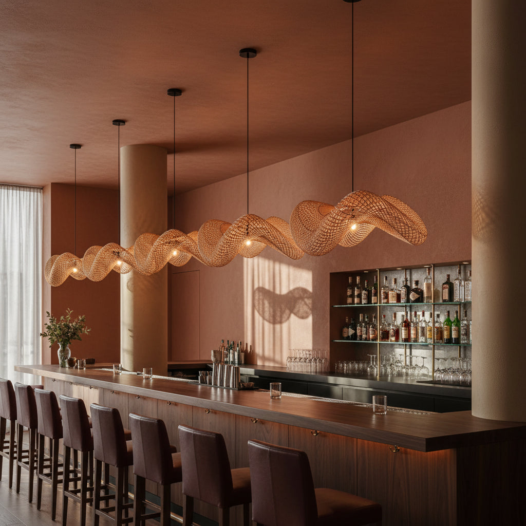 Hanglamp Wave Natural Large Raw Materials