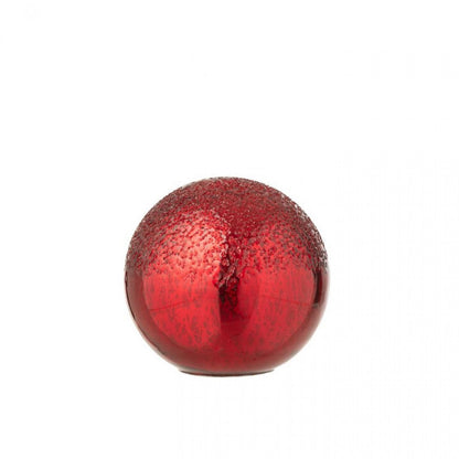 Bal Led Gekraakt Glas Kerstrood Set van 2 J-Line