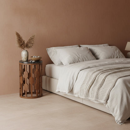 Lampung bijzettafel marmer zwart – 40x40x50 cm Raw Materials