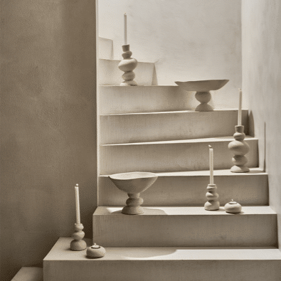 APILAR - Schaal - papier mâché - DIA 40 x H 20 cm - Gebroken wit Pomax