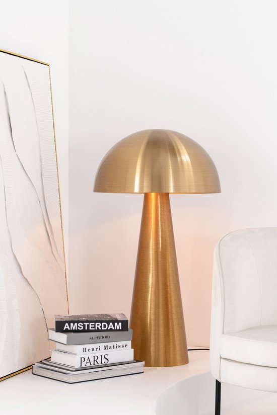 Lamp Paddenstoel Metaal Mat Goud Extra Large J-Line