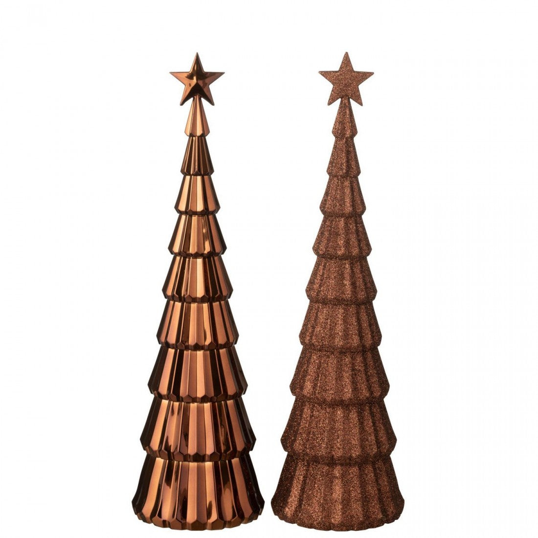 Boom + Ster Plastiek Donkerbruin Set van 2 J-Line