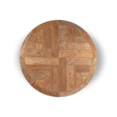 Detail bladdikte 6cm Castello eettafel gerecycled teak