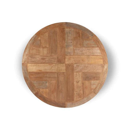 Detail bladdikte 6cm Castello eettafel gerecycled teak