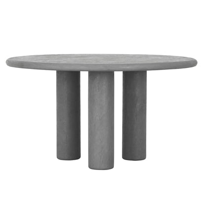 Ronde Mortex eettafel Dusk met dikke poten vooraanzicht
