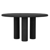 Ronde Mortex eettafel Pepper met dikke poten vooraanzicht