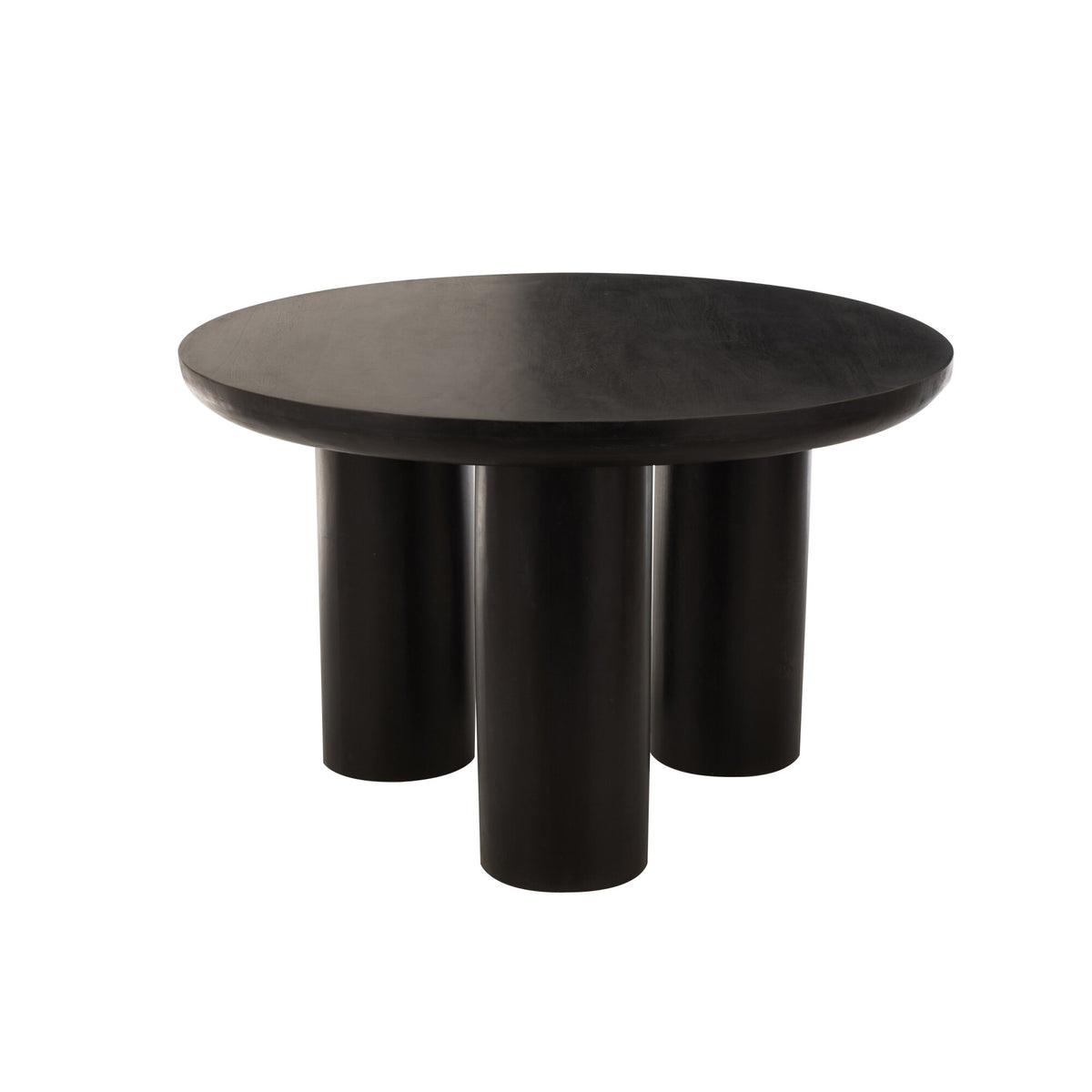 Ronde Eetkamertafel Trio Mangohout Zwart J-Line