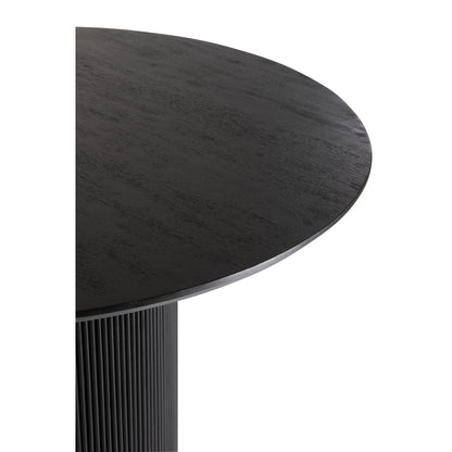 Ronde eettafel Vincent van J-Line, detail van het zwarte mangohouten blad
