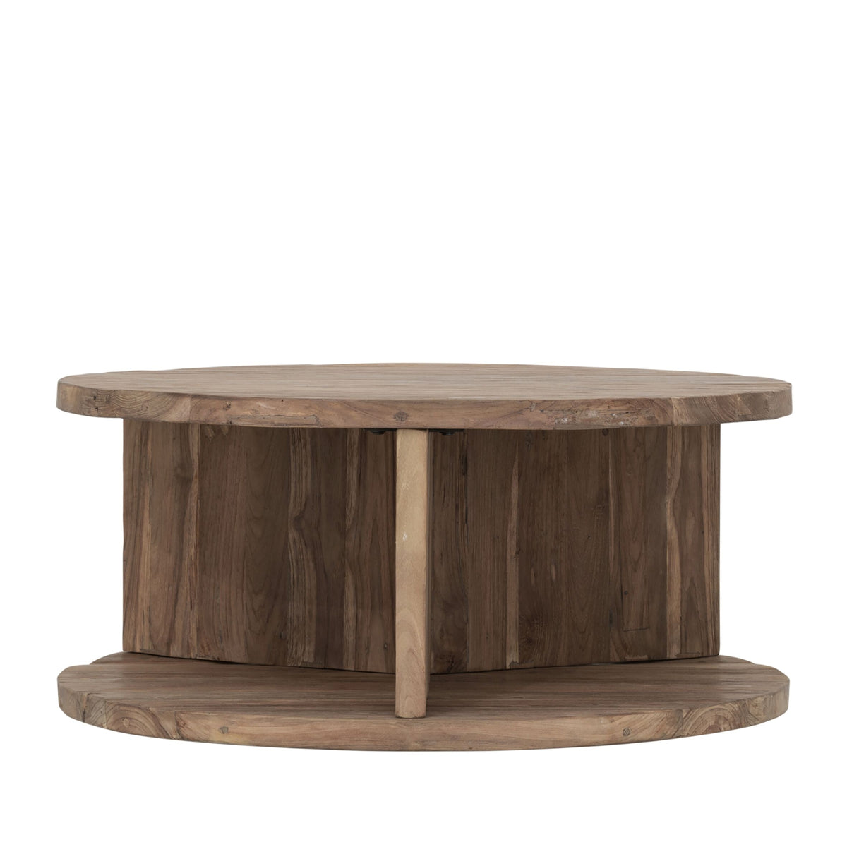 Ronde teakhouten salontafel Rush bovenaanzicht MUST Living