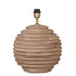 Roven Natural mango wood ribbed table lamp base PTMD - Tafellamp - PTMD - livinglovely.nl