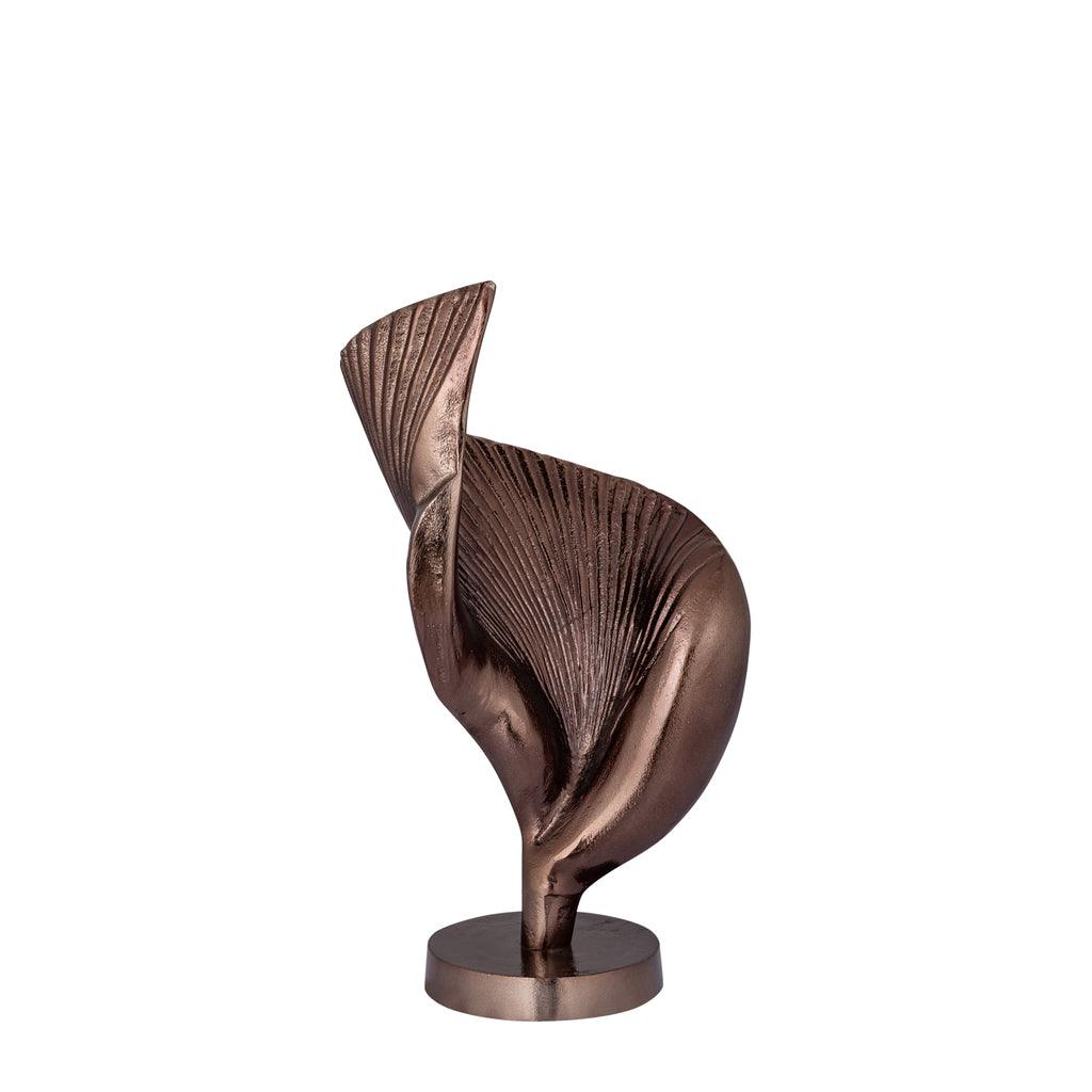 Roweyda Bronze alu statue shell shaped Small PTMD - Beeld - PTMD - livinglovely.nl