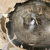 Rudi Grey petrified wood coffeetable nickel Set van 3 - Salontafel - PTMD - livinglovely.nl