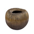 Russen Gold Alu Round Pot Low Ribbed PTMD , Vaas/pot/kruik , PTMD , livinglovely.nl