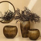 Russen Goud Lage Bloempot Large PTMD - Pot - PTMD - livinglovely.nl