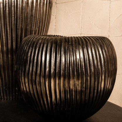 Russen Zilver Lage Bloempot Large PTMD - Pot - PTMD - livinglovely.nl