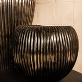Russen Zilver Lage Bloempot Small PTMD - Pot - PTMD - livinglovely.nl