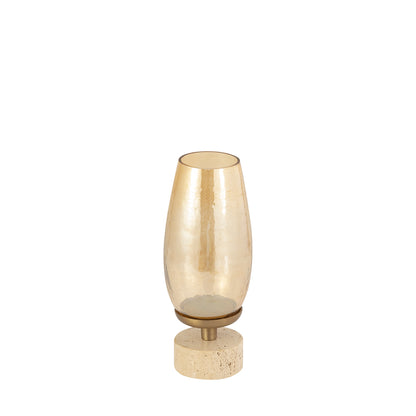 Sajeth Brass luster glass stormlight on base S - Kandelaar - PTMD - livinglovely.nl