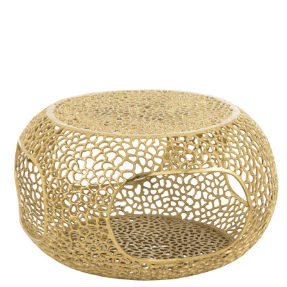 Salontafel Aluminium Goudkleurig Small J-Line - Salontafel - J-Line - livinglovely.nl