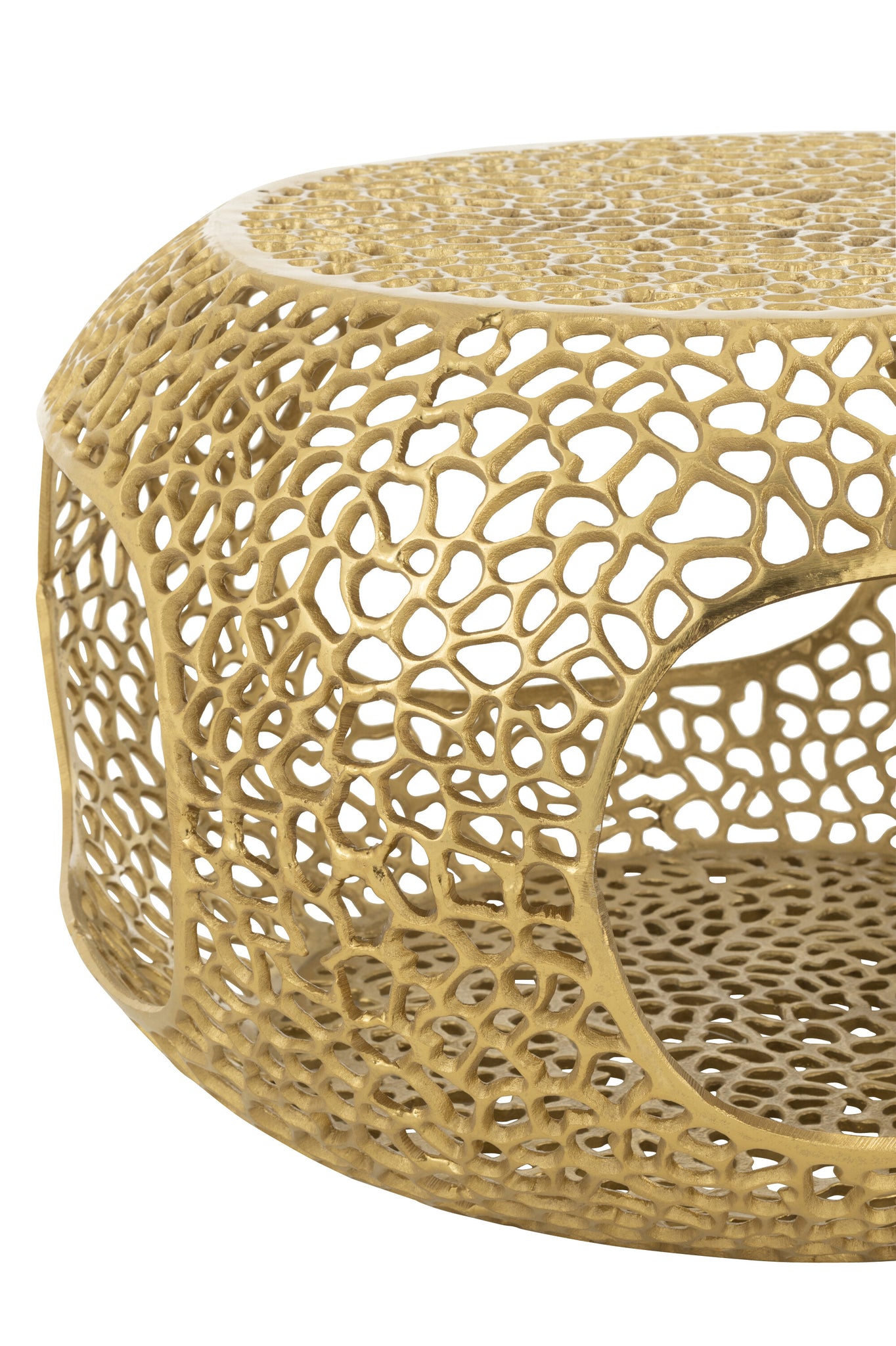 Salontafel Aluminium Goudkleurig Small J-Line - Salontafel - J-Line - livinglovely.nl