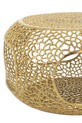 Salontafel Aluminium Goudkleurig Small J-Line - Salontafel - J-Line - livinglovely.nl