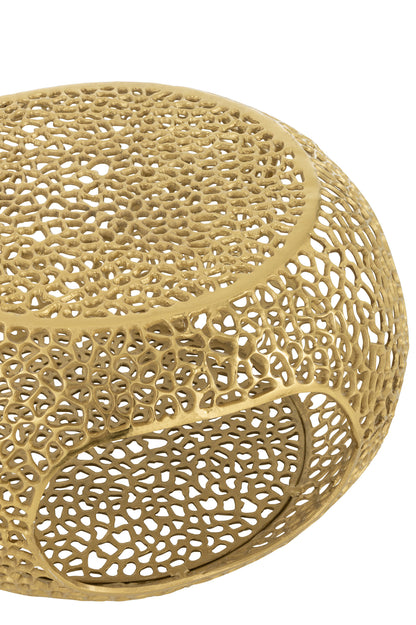 Salontafel Aluminium Goudkleurig Small J-Line - Salontafel - J-Line - livinglovely.nl