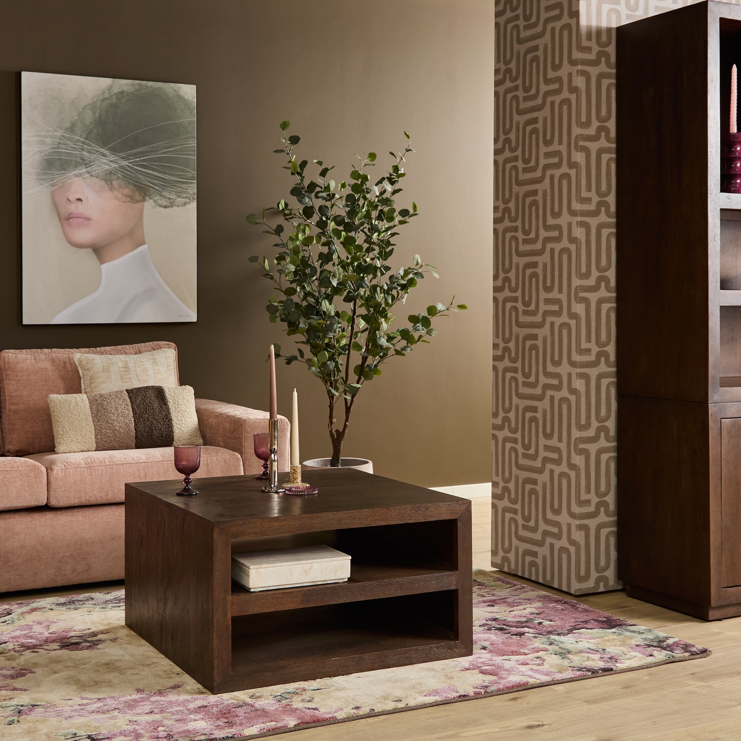 Salontafel Brussel Bruin 80cm van Starfurn uit de woonserie Brussel Bruin