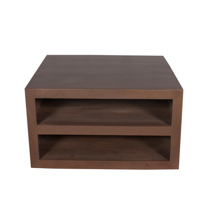 Massief mangohout met walnootkleurige finish bij de Salontafel Brussel van Starfurn