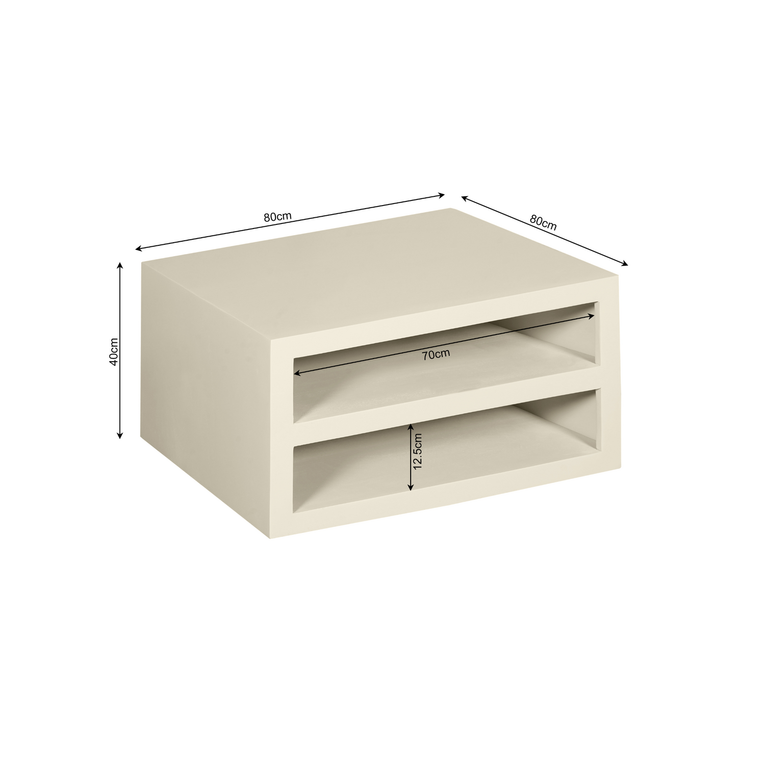 Onderzijde en voet van de Salontafel Brussel Zand 80cm van Starfurn