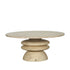 Salontafel Callain Natural Mango Wood Marble Top PTMD - Salontafel - PTMD - livinglovely.nl