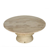 Salontafel Callain Natural Mango Wood Marble Top PTMD - Salontafel - PTMD - livinglovely.nl