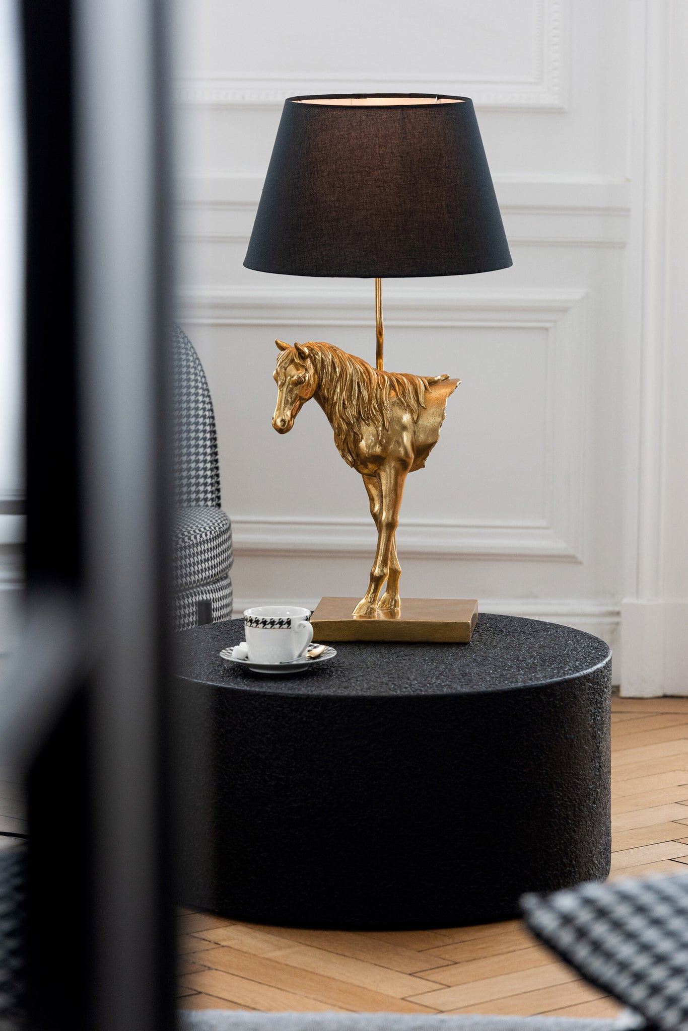 Salontafel Cilinder Mdf Zwart J-Line - Salontafel - J-Line - livinglovely.nl