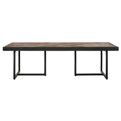Salontafel Criss Cross van DTP Home met visgraatpatroon in gemixt hout