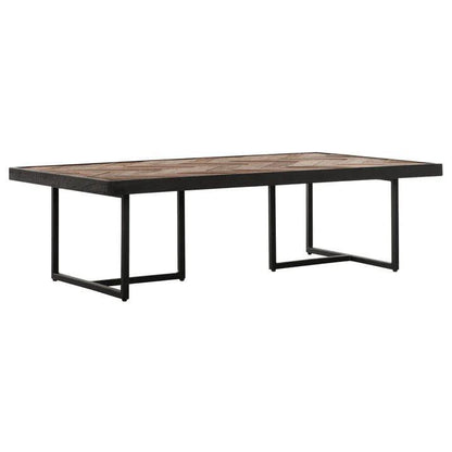 Salontafel Criss Cross van DTP Home, speels zwart stalen onderstel in detail