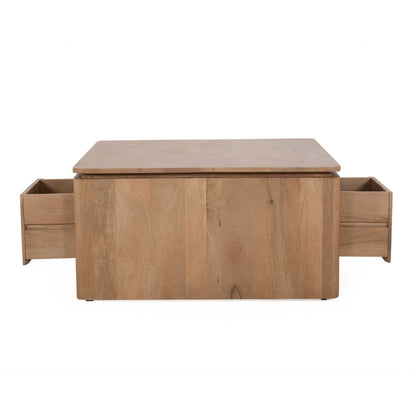 Detailweergave van de Salontafel Dallas Mangohout Naturel van Starfurn