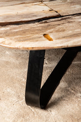 Salontafel Deeba Petrified wood 95 PTMD - - PTMD - livinglovely.nl