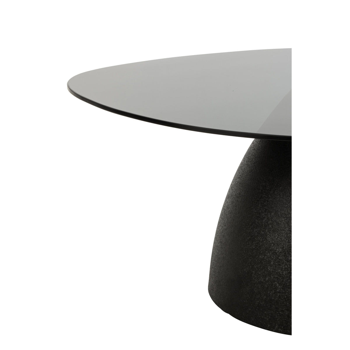 Salontafel Glas/Metaal Zwart L86cm J-Line
